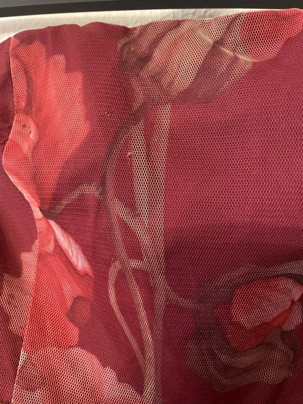 Hutch Burgundy Floral Strapless Tiered Maxi Dress Size 4 - Picture 7 of 8